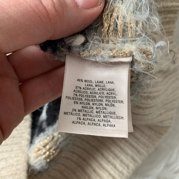 SOLD! Anthropologie fair isle sparkle sweater - Picture 7 of 9